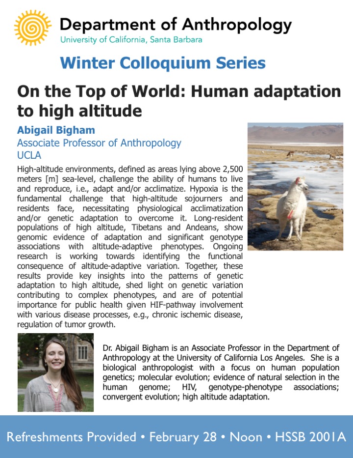 On Top of the World: Human adaptation to high altitude Event Image On Top of the World: Human adaptation to high altitude Event Image