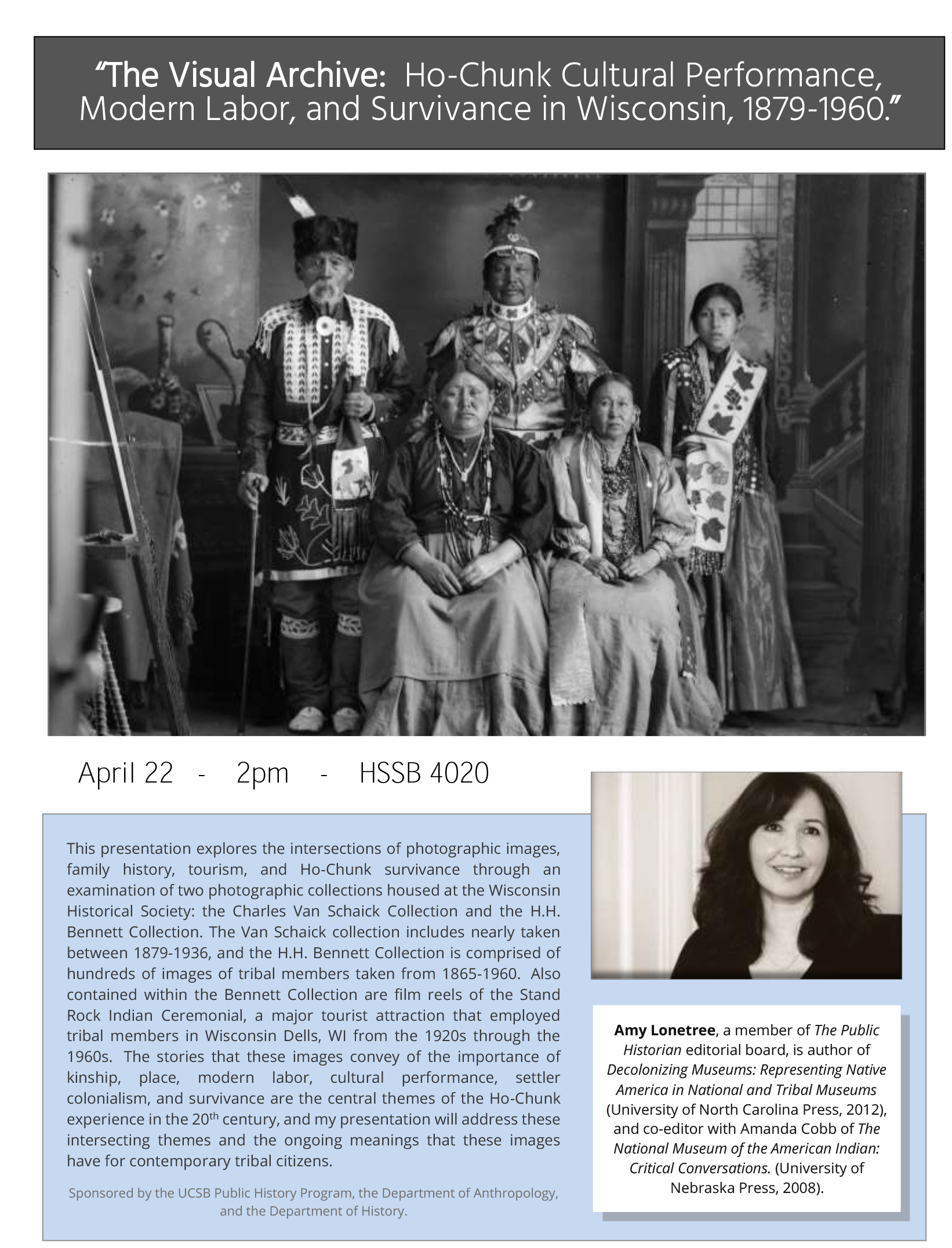 The Visual Archive: Ho-Chunk Cultural Performance, Modern Labor, and Survivance in Wisconsin, 1879-1960 Event Image