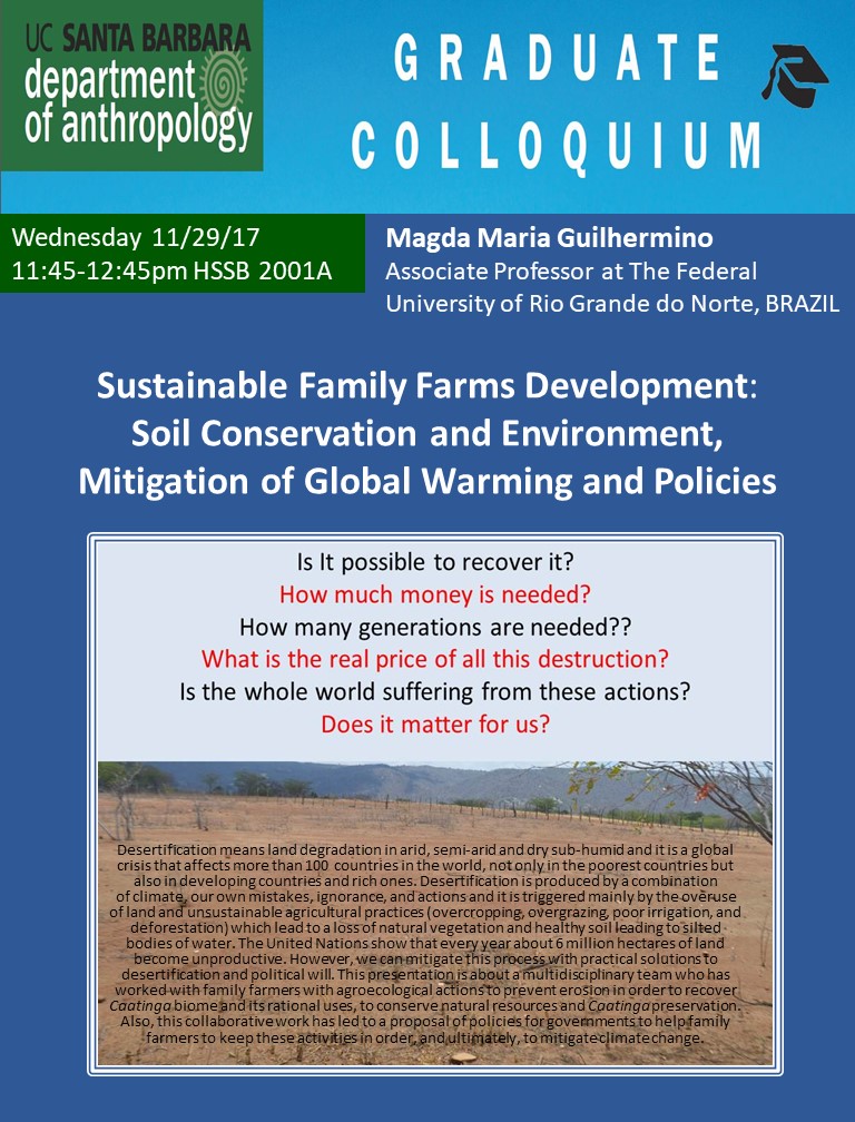 Graduate Colloquium:  Family Farms, Soil Conservation, and Environmental Policies in the Brazil Caatinga Event Image