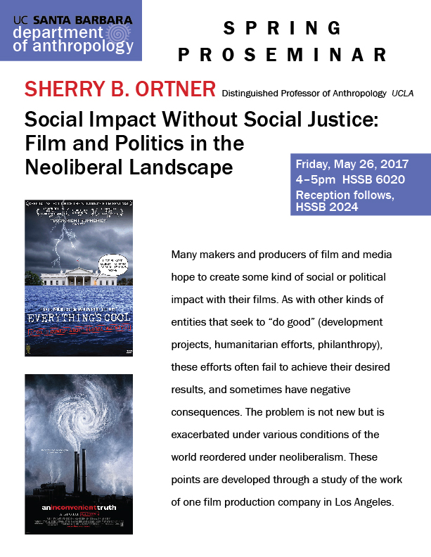 Spring Proseminar: Sherry B. Ortner Event Image