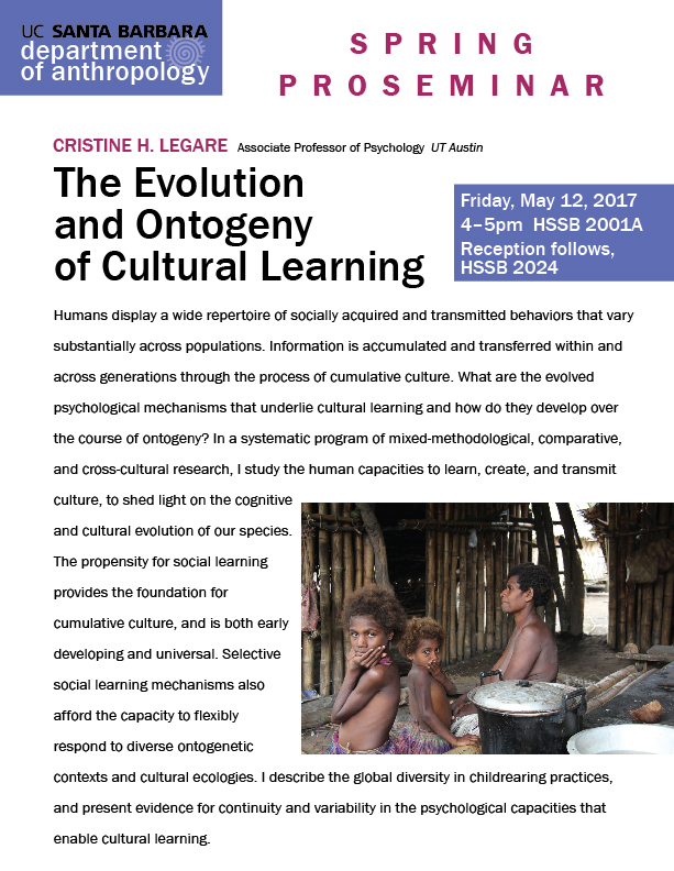 Spring Proseminar: Cristine Legare Event Image